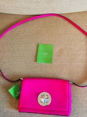 kate spade Hot Pink Crossbody with Turnlock Emblem